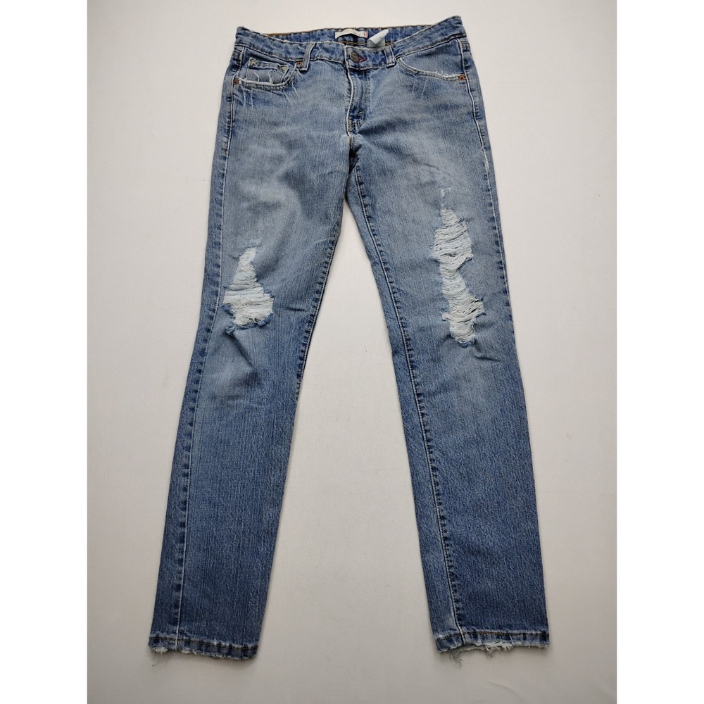 Levi's 503 Ripped  Skinny Fit Blue Stretch Jeans Women's Size 9 M Vintage